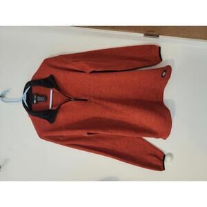 Dickies Fleece Jacket Medium Rust Orange with Black Collar